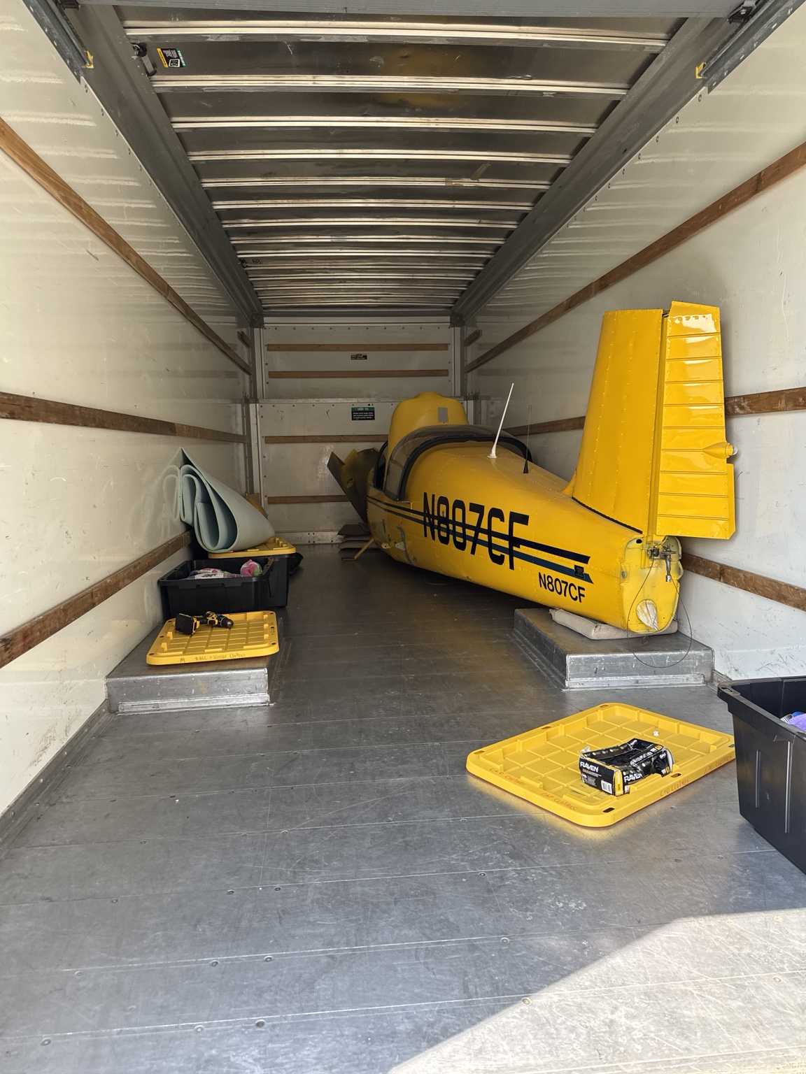 Aircraft prepared for transport