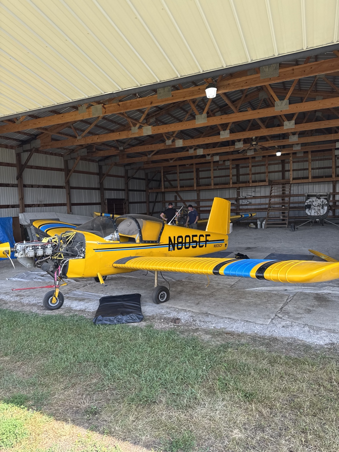 Aircraft in the hangar